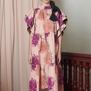 Hoffmann Copenhagen Ameli Peach Passion Print Dress